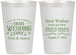 Personalized Wedding 12 oz Frosted Cups - Best Wishes Mr And Mrs | 242