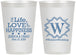 Personalized Wedding 12 oz Frosted Cups - Life Love Happiness | 248