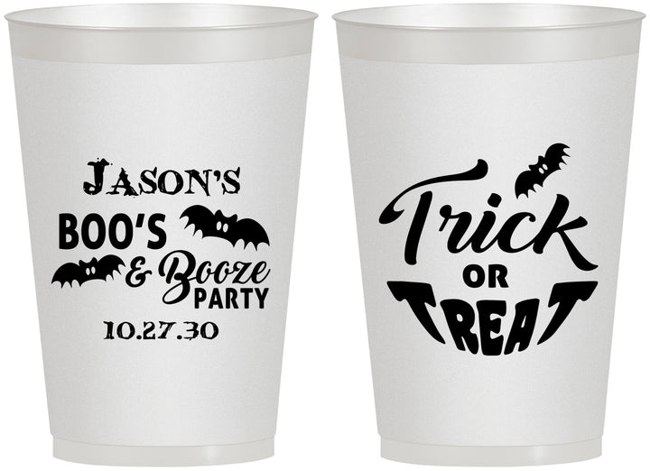 Personalized Halloween 12 oz Frosted Cups - Trick Or Treat | 250002