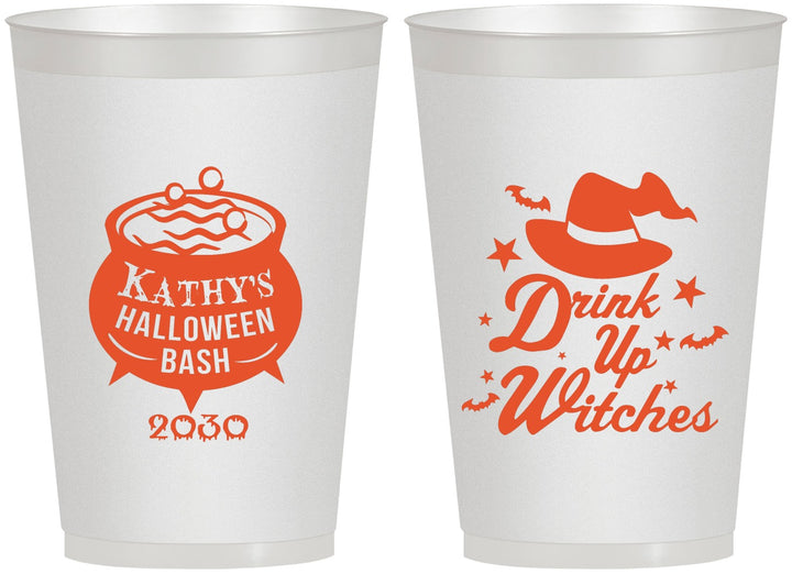 Personalized Halloween 12 oz Frosted Cups - Drink Up Witches | 250004