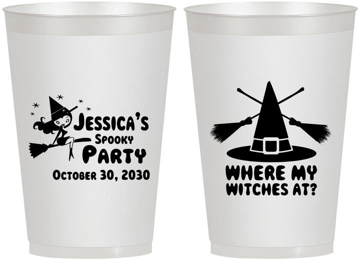Personalized Halloween 12 oz Frosted Cups - Witches | 250005