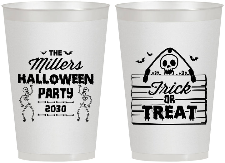 Personalized Halloween 12 oz Frosted Cups - Trick Or Treat | 250010