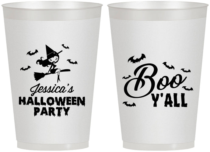 Personalized Halloween 12 oz Frosted Cups - Witch Boo | 250015