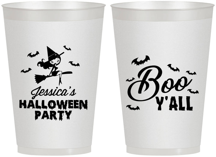 Personalized Halloween 12 oz Frosted Cups - Witch Boo | 250015