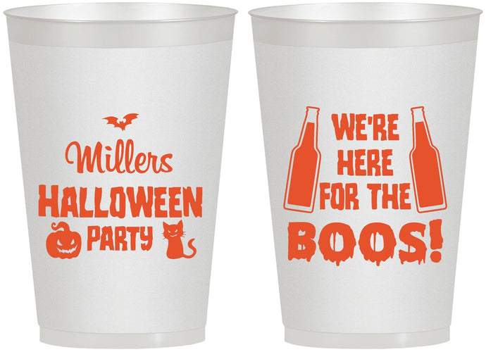 Personalized Halloween 12 oz Frosted Cups - Boo | 250016