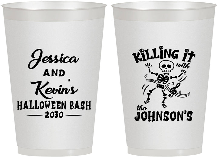 Personalized Halloween 12 oz Frosted Cups - Skeleton | 250017