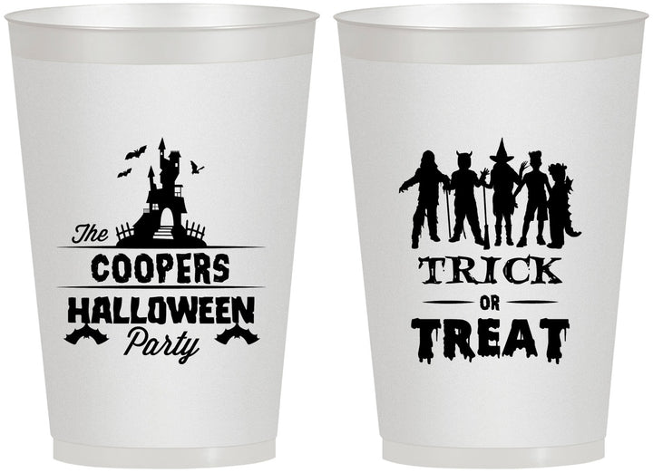 Personalized Halloween 12 oz Frosted Cups - Trick Or Treat | 250019