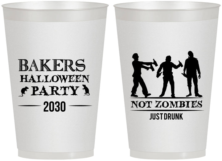 Personalized Halloween 12 oz Frosted Cups - Zombies | 250023