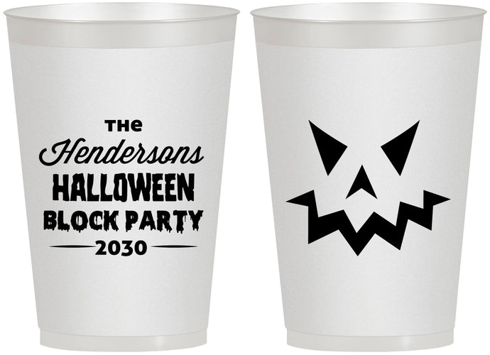 Personalized Halloween 12 oz Frosted Cups - Pumpkin | 250034