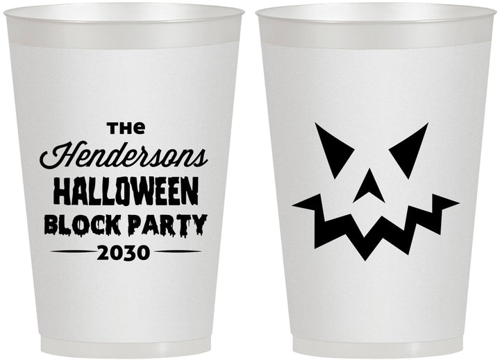 Personalized Halloween 12 oz Frosted Cups - Pumpkin | 250034