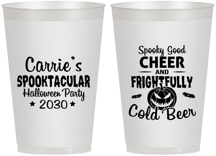 Personalized Halloween 12 oz Frosted Cups - Pumpkin | 250035