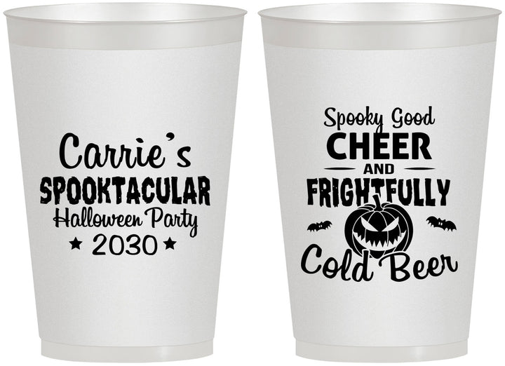 Personalized Halloween 12 oz Frosted Cups - Pumpkin | 250035