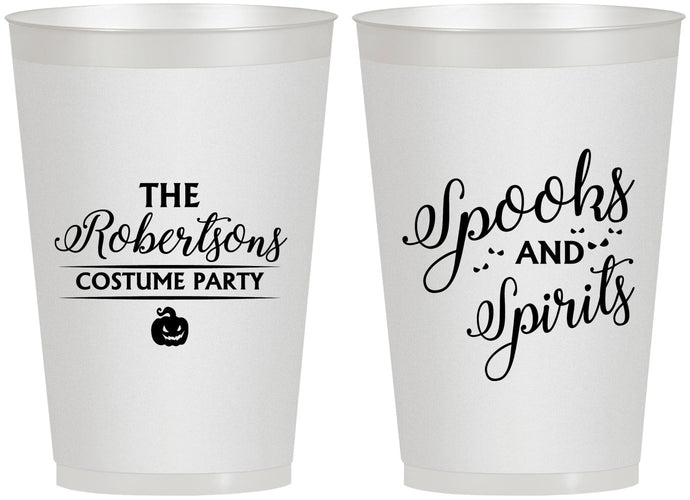 Personalized Halloween 12 oz Frosted Cups - Spooks Spirits | 250037