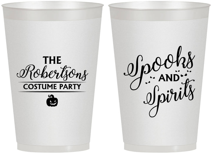 Personalized Halloween 12 oz Frosted Cups - Spooks Spirits | 250037