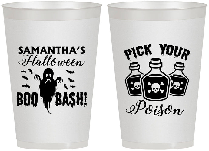 Personalized Halloween 12 oz Frosted Cups - Boo Bash | 250043