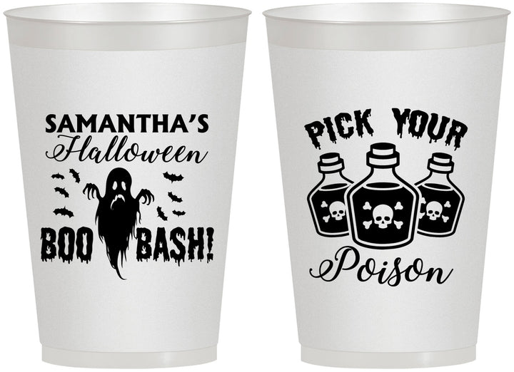 Personalized Halloween 12 oz Frosted Cups - Boo Bash | 250043