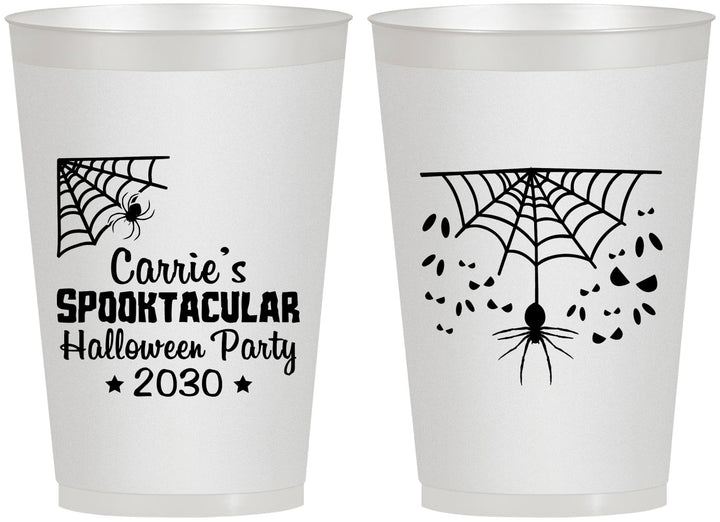 Personalized Halloween 12 oz Frosted Cups - Spooktacular | 250049