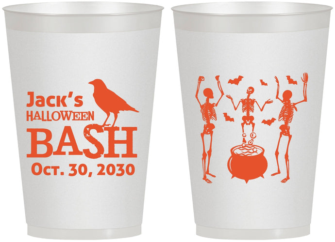 Personalized Halloween 12 oz Frosted Cups - Skeleton | 250052