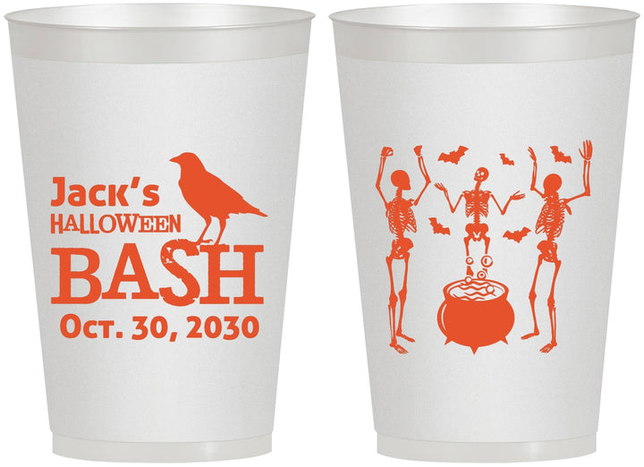 Personalized Halloween 12 oz Frosted Cups - Skeleton | 250052