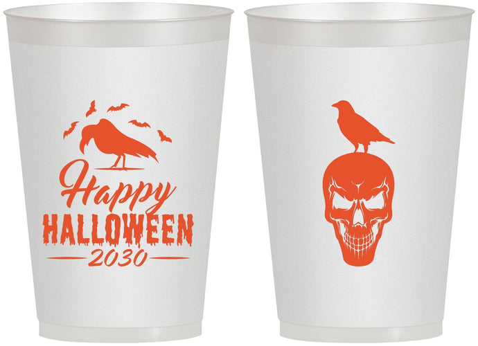 Personalized Halloween 12 oz Frosted Cups - Skeleton | 250056