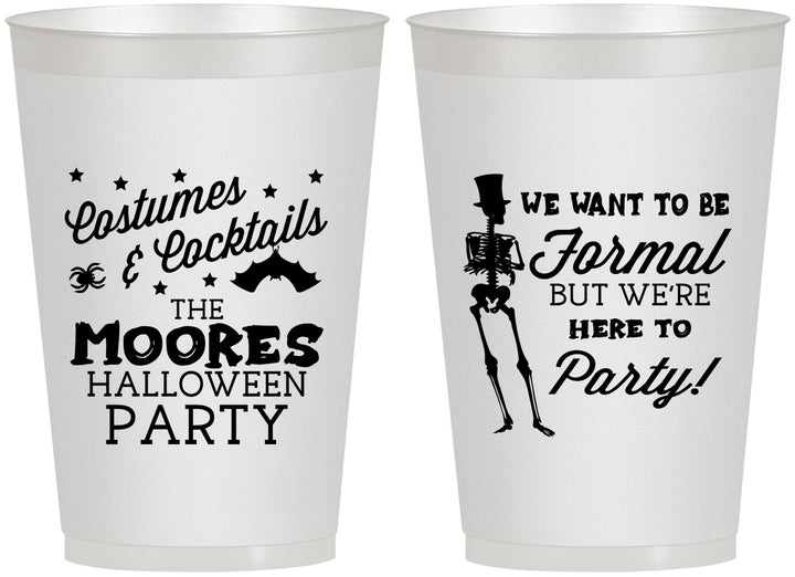 Personalized Halloween 12 oz Frosted Cups - Skeleton | 250057