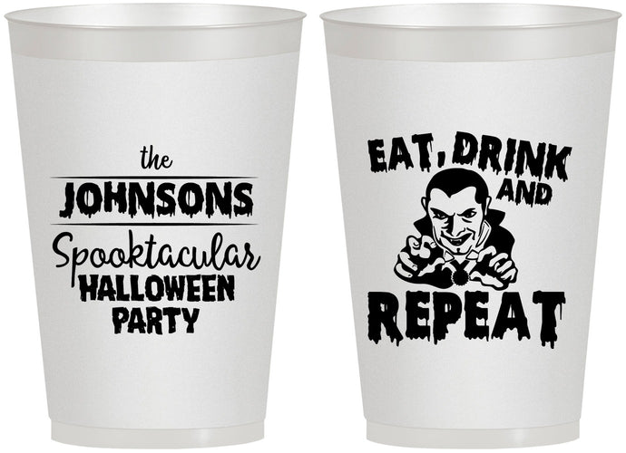 Personalized Halloween 12 oz Frosted Cups - Dracula | 250062