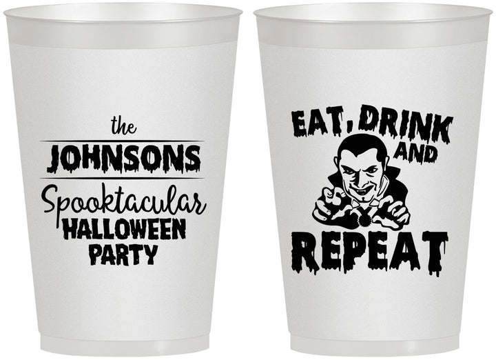 Personalized Halloween 12 oz Frosted Cups - Dracula | 250062