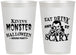 Personalized Halloween 12 oz Frosted Cups - Eat Drink Be Scary | 250063