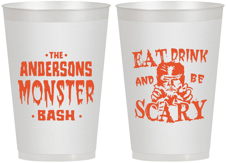 Personalized Halloween 12 oz Frosted Cups - Werewolf Monster | 250064