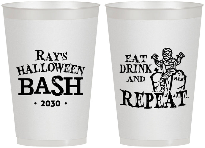 Personalized Halloween 12 oz Frosted Cups - Mummy | 250066