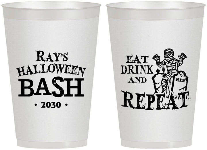 Personalized Halloween 12 oz Frosted Cups - Mummy | 250066