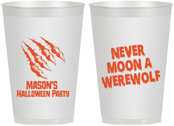 Personalized Halloween 12 oz Frosted Cups - Werewolf | 250068