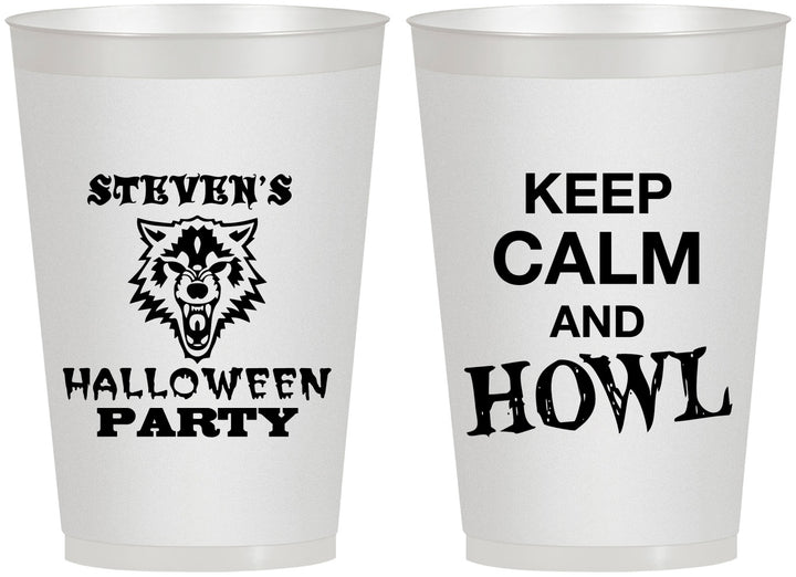 Personalized Halloween 12 oz Frosted Cups - Howl | 250069