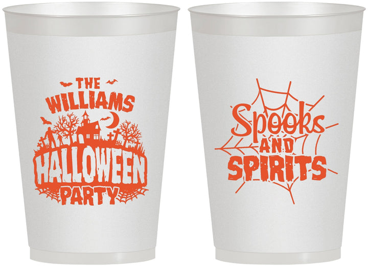 Personalized Halloween 12 oz Frosted Cups - Spooks Spirits | 250072