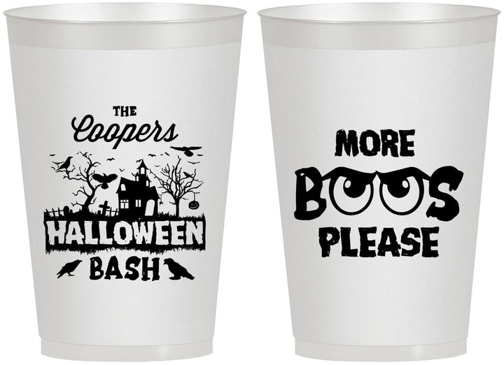 Personalized Halloween 12 oz Frosted Cups - Haunted House | 250075