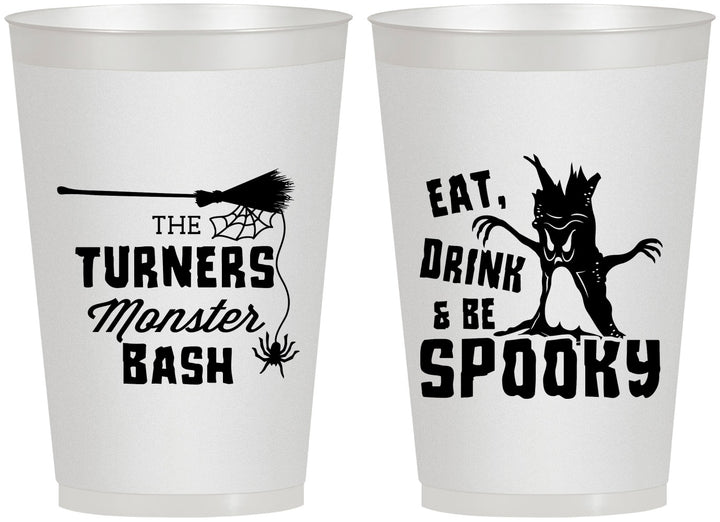 Personalized Halloween 12 oz Frosted Cups - Eat Drink Be Spooky | 250077