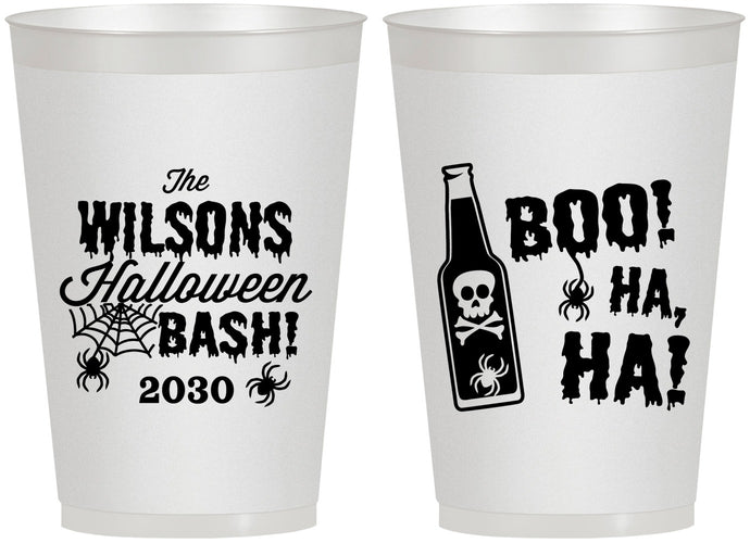 Personalized Halloween 12 oz Frosted Cups - Boo Skeleton | 250078