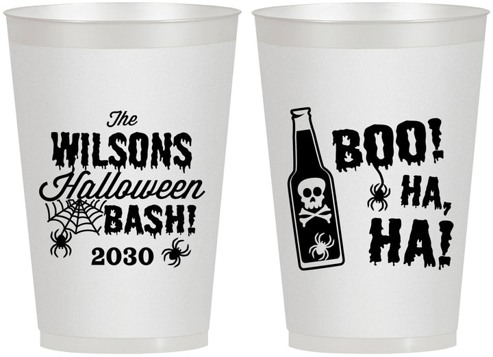 Personalized Halloween 12 oz Frosted Cups - Boo Skeleton | 250078