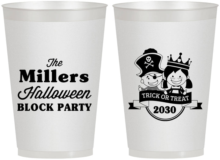 Personalized Halloween 12 oz Frosted Cups - Trick Or Treat | 250079