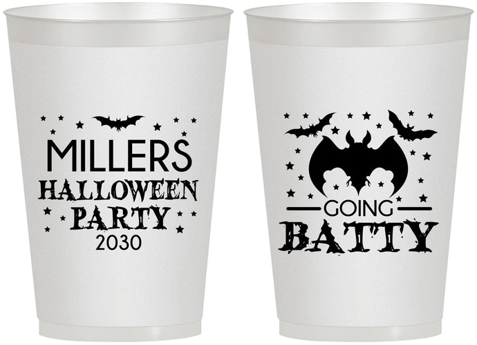 Personalized Halloween 12 oz Frosted Cups - Bat | 250081