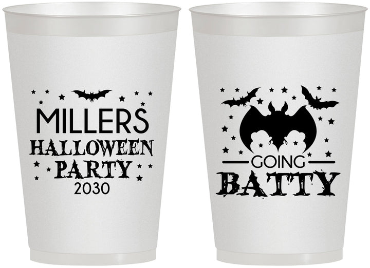 Personalized Halloween 12 oz Frosted Cups - Bat | 250081