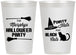 Personalized Halloween 12 oz Frosted Cups - Black Cats | 250087