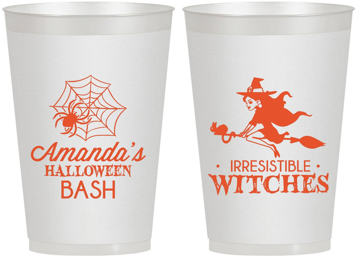 Personalized Halloween 12 oz Frosted Cups - Witches | 250092