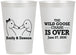 Personalized Wedding 12 oz Frosted Cups - Wild Goose | 251