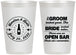 Personalized Wedding 12 oz Frosted Cups - Groom Bride Open Bar | 253