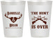 Personalized Wedding 12 oz Frosted Cups - The Hunt Is Ove | 258