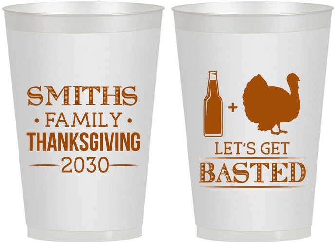 Personalized Thanksgiving 12 oz Frosted Cups - Lets Get Basted | 260008