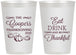 Personalized Thanksgiving 12 oz Frosted Cups - Eat Drink Thankful | 260009