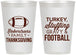 Personalized Thanksgiving 12 oz Frosted Cups - Football Turkey | 260010