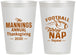 Personalized Thanksgiving 12 oz Frosted Cups - Football Turkey | 260012